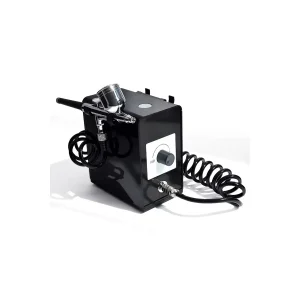COMPRESOR NEGRO COMPACTO DE DOBLE ACCIÓN CON AERÓGRAFO 60800