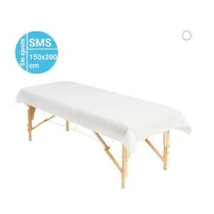 SABANA NO AJUSTABLE BLANCA 20GR 150cm x 200cm PAQ. 10 UNIDADES